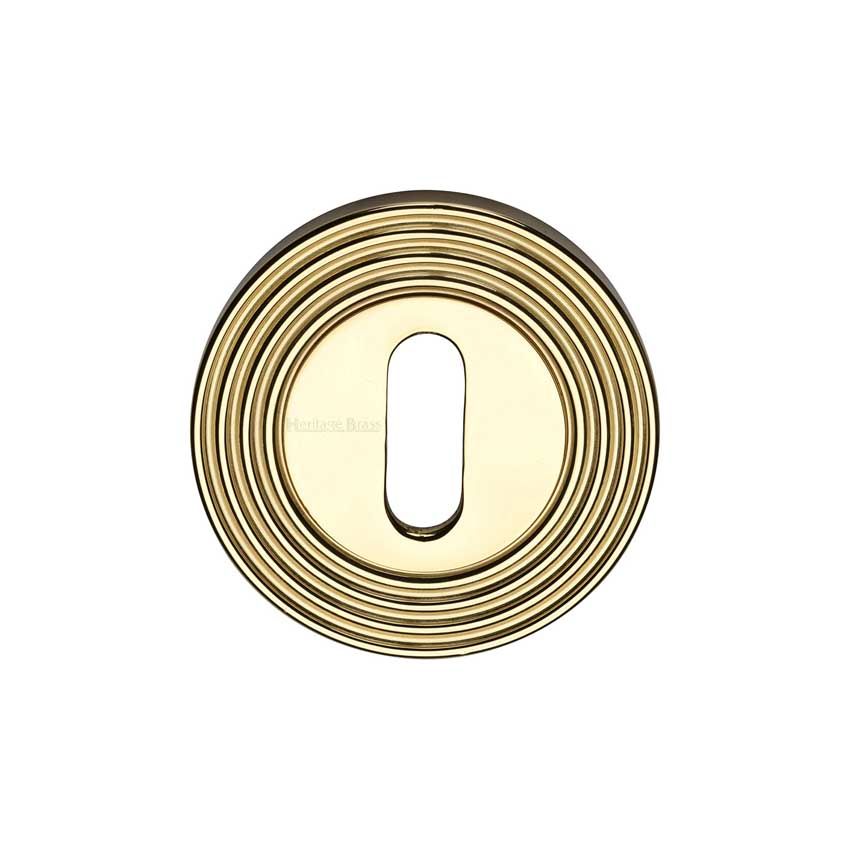 Picture of Reeded Standard Profile Escutcheon in Polished Brass - RR4000-PB