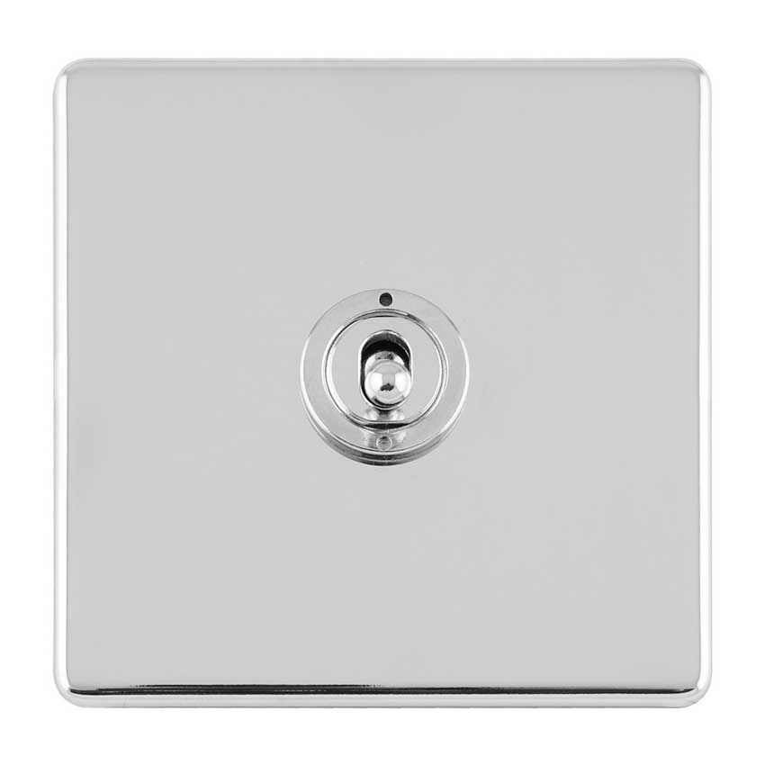 Picture of 1 Gang 10Amp 2Way Toggle Switch Polished Chrome Plate - ECPCT1SW