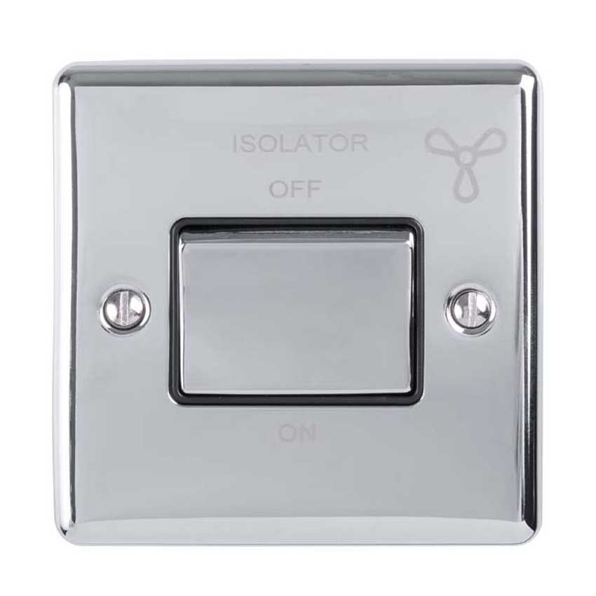 Picture of 6 Amp Fan Isolator Switch In Polished Chrome - ENFSWPCB