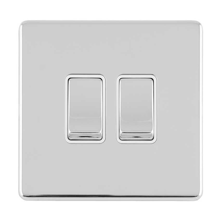 Picture of 2 Gang Switch In Polished Chrome  - ECPC2SWW