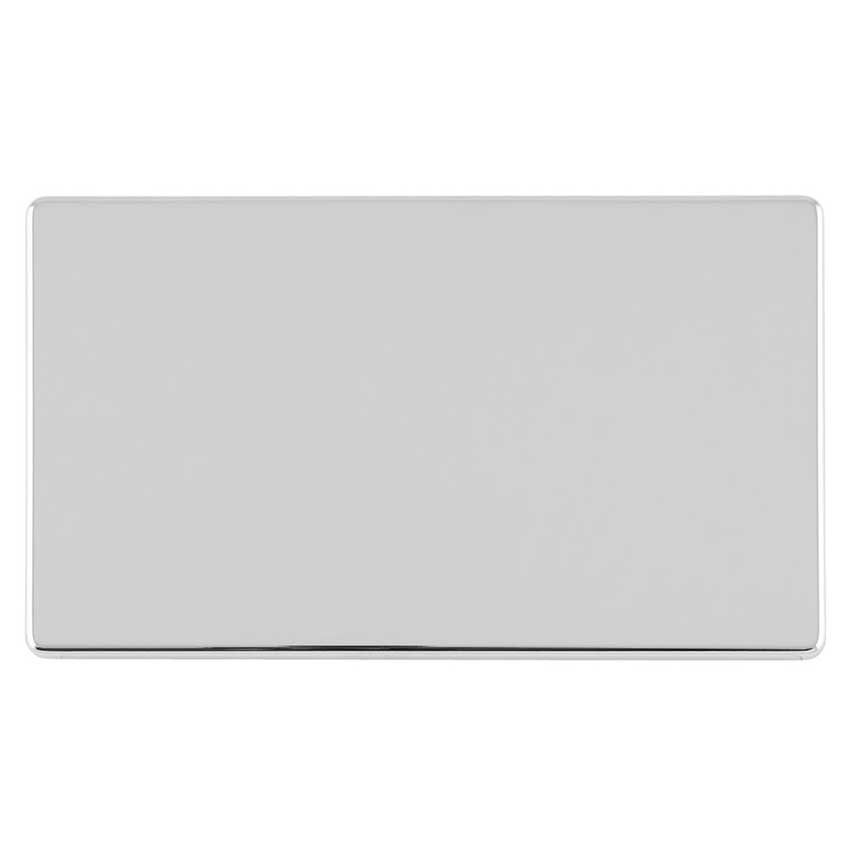 Picture of Double Blank Plate In Polished Chrome - ECPC2B