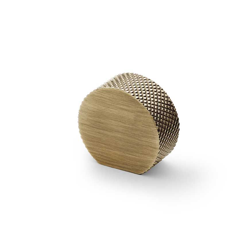 Picture of Severine Knurled Circular Chord Cupboard Knob in Antique Bronze - AW805-28-ABZ