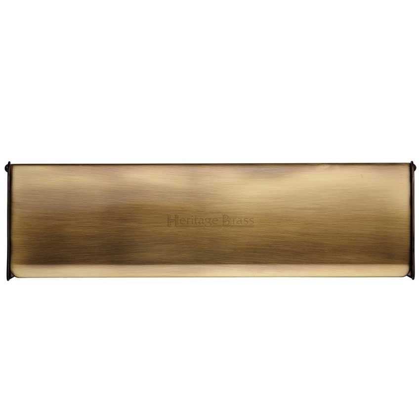 Picture of 403 x 100mm Antique Brass Letter Plate Tidy - V860-403-AT