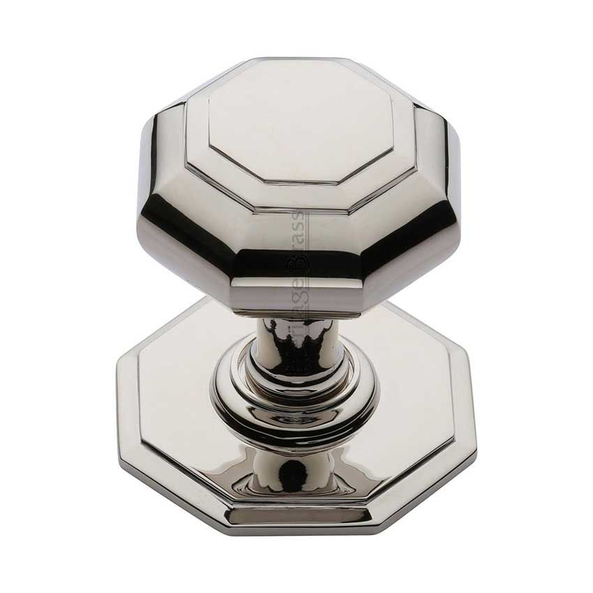 Picture of Centre Door Knob Octagon Design In Polished Nickel Finish - V890-PNF