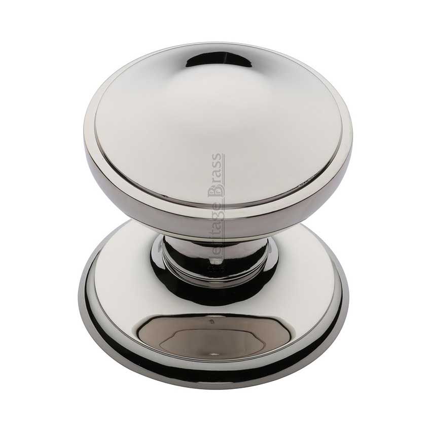 Picture of Round Centre Door Knob In Polished Nickel Finish - V900-PNF