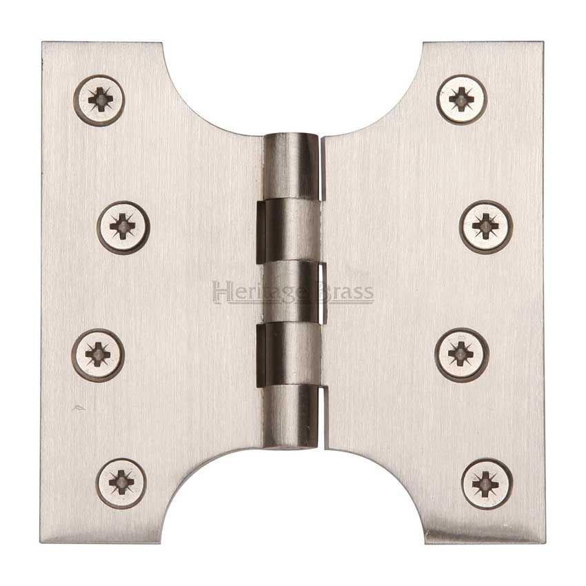 Picture of Parliament Hinge,  4" x 2" x 4" Satin Nickel Finish - HG99-385-SN
