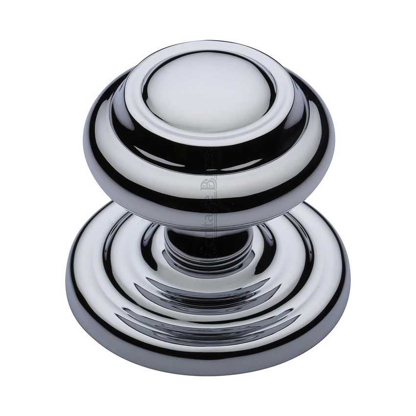 Picture of Centre Door Knob Round Design In Polished Chrome Finish - V905-PC