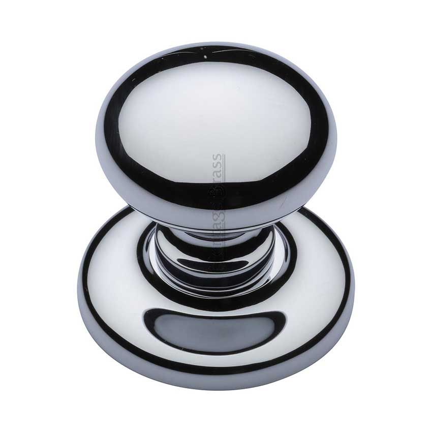 Picture of Centre Door Knob, Round Design In Polished Chrome Finish - V901-PC