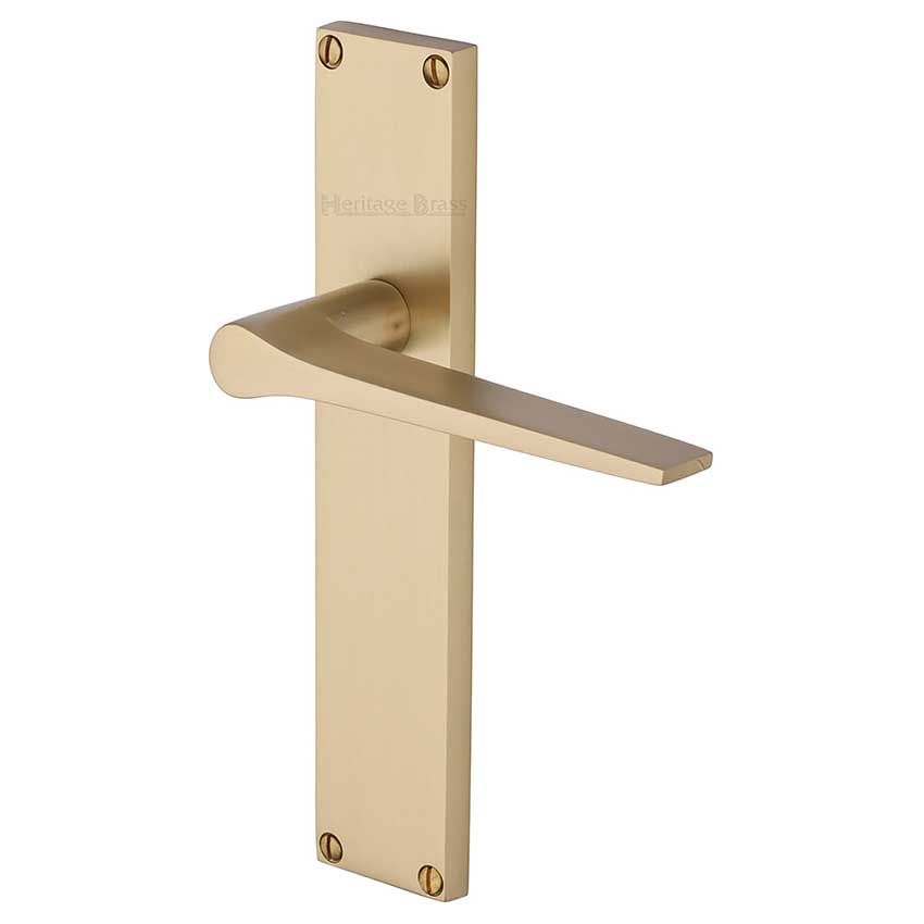 Picture of Gio Door Handles In  Satin Brass Finish - VT8110-SB