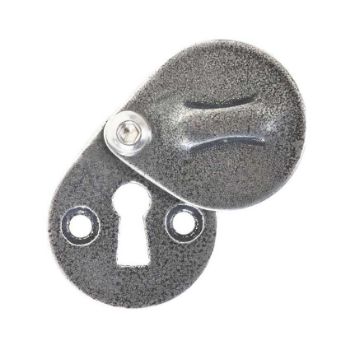 Picture of Oval Pewter Covered Keyhole Escutcheon -FDOCE01