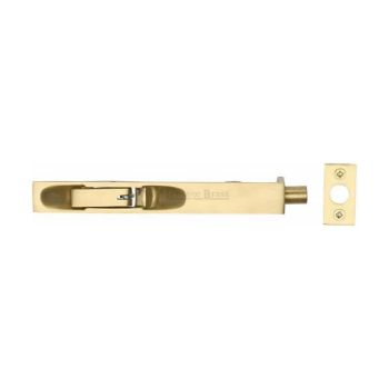 Picture of 10" Lever Flush Door Bolt In Satin Brass Finish - C1680-10-SB