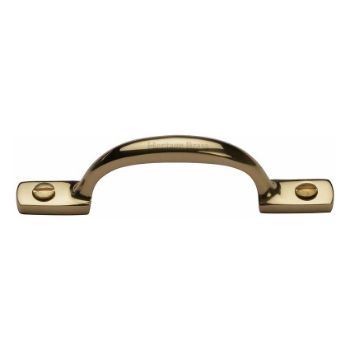 	Period Pull Handle in Polished Brass - 102mm - V1090-PB