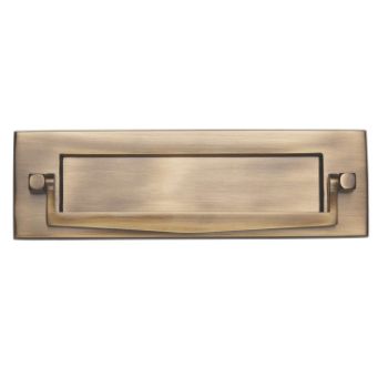 254 x 79mm Postal Knocker Letter Plate In Antique Finish - V830-AT Picture of 254 x 79mm Postal Knocker Letter Plate In Antique Finish - V830-AT
