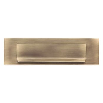 280 x 80mm Gravity Flap Letter plate In Antique Brass Finish - V842-AT Picture of 280 x 80mm Gravity Flap Letter plate In Antique Brass Finish - V842-AT