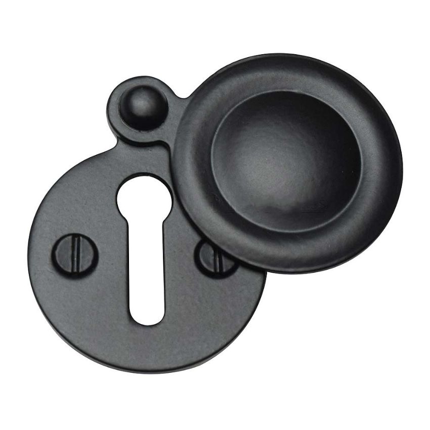 Picture of Round Covered Escutcheon In Matt Black - V1020-BKMT