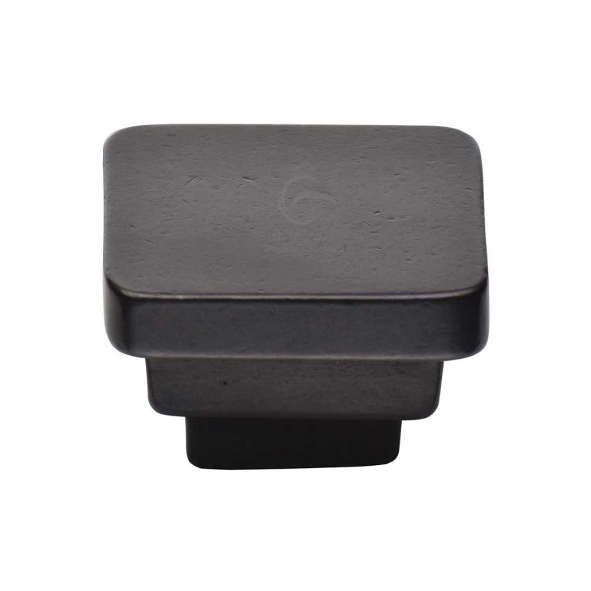 Picture of Rustic Bronze Cabinet Knob Square Stepped Design- RDB3672