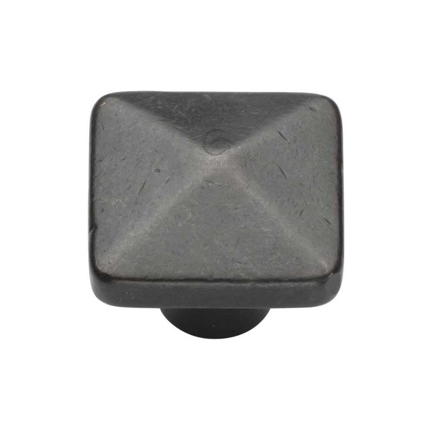 Picture of Rustic Bronze Square Pyramid Cabinet Knob - RDB390