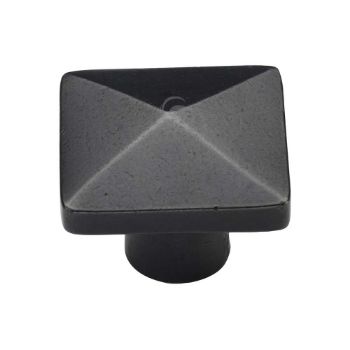 Picture of Rustic Bronze Square Pyramid Cabinet Knob - RDB390