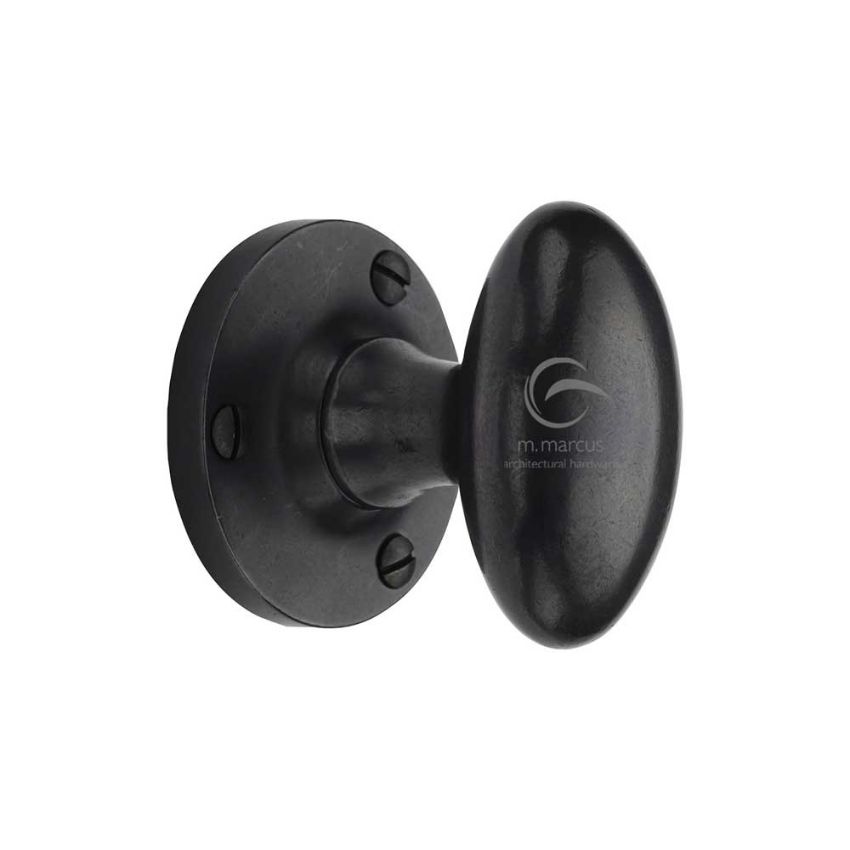 Picture of Rustic Bronze Mortice Knob on Rose Knowle Design- RDB4555