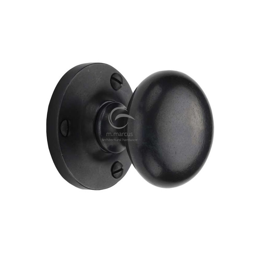 Picture of Rustic Bronze Mortice Knob on Rose Alveley Design - RDB4975