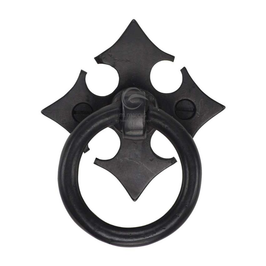 Picture of Rustic Bronze Fleur-De-Lys Cabinet Ring Drop Pull- RDB6331