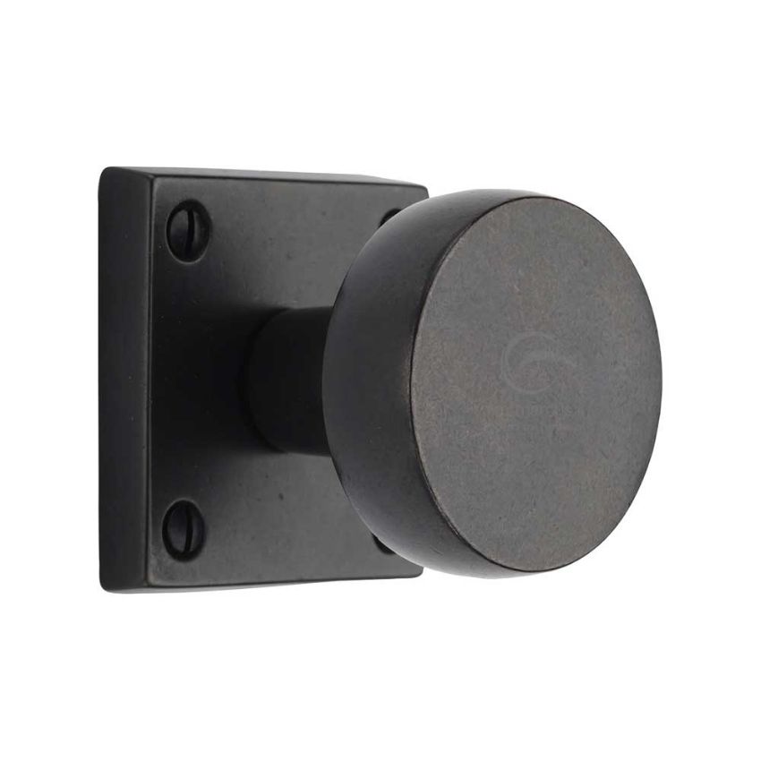 Picture of Rustic Bronze Mortice Knob on Rose Olympic Design- RDB8822