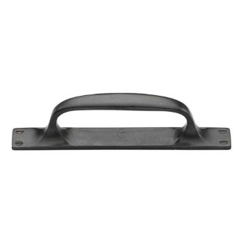 Picture of Rustic Dark Bronze Cabinet Pull Handle on Plate - RDB1142