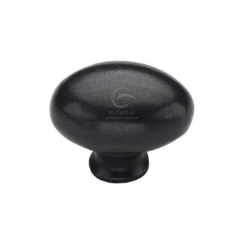 Rustic Dark Bronze Oval Cabinet Knob - RDB118 Picture of Rustic Dark Bronze Oval Cabinet Knob - RDB118