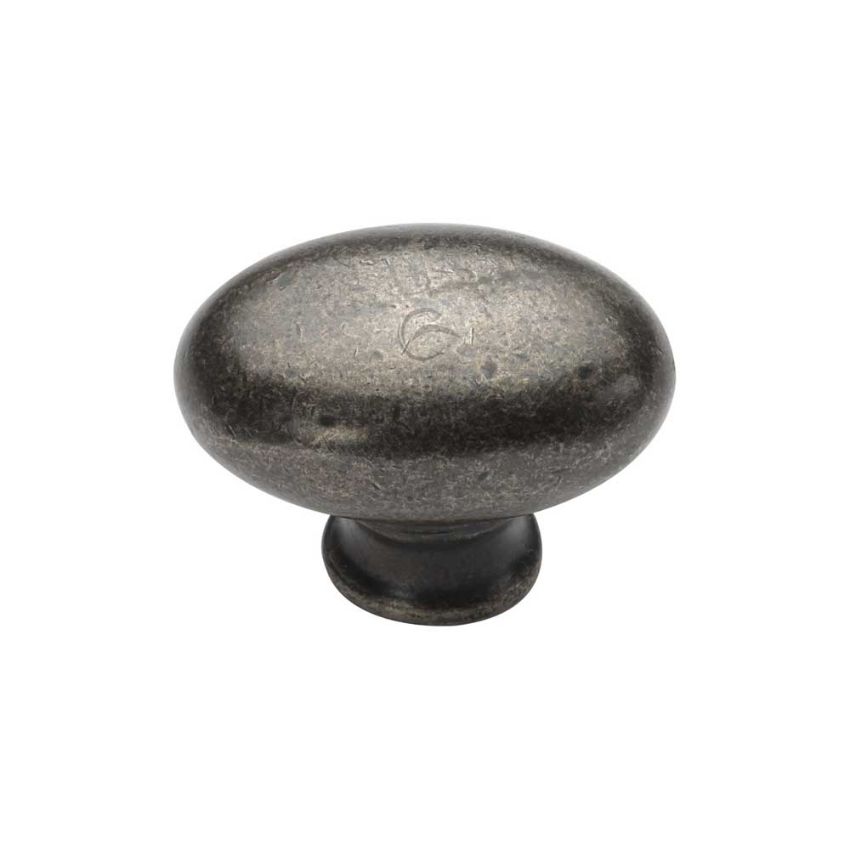 Picture of Rustic Pewter Oval Cabinet Knob - RPW118