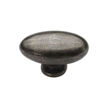 Picture of Rustic Pewter Oval Cabinet Knob - RPW118