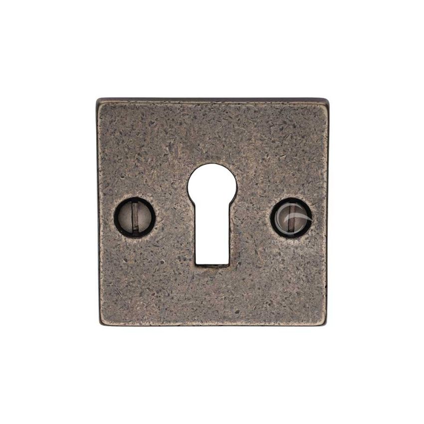 Picture of Rustic Pewter Key Escutcheon Square- RPW159