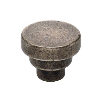 Picture of Rustic Pewter Round Stepped Cabinet Knob - RPW3624
