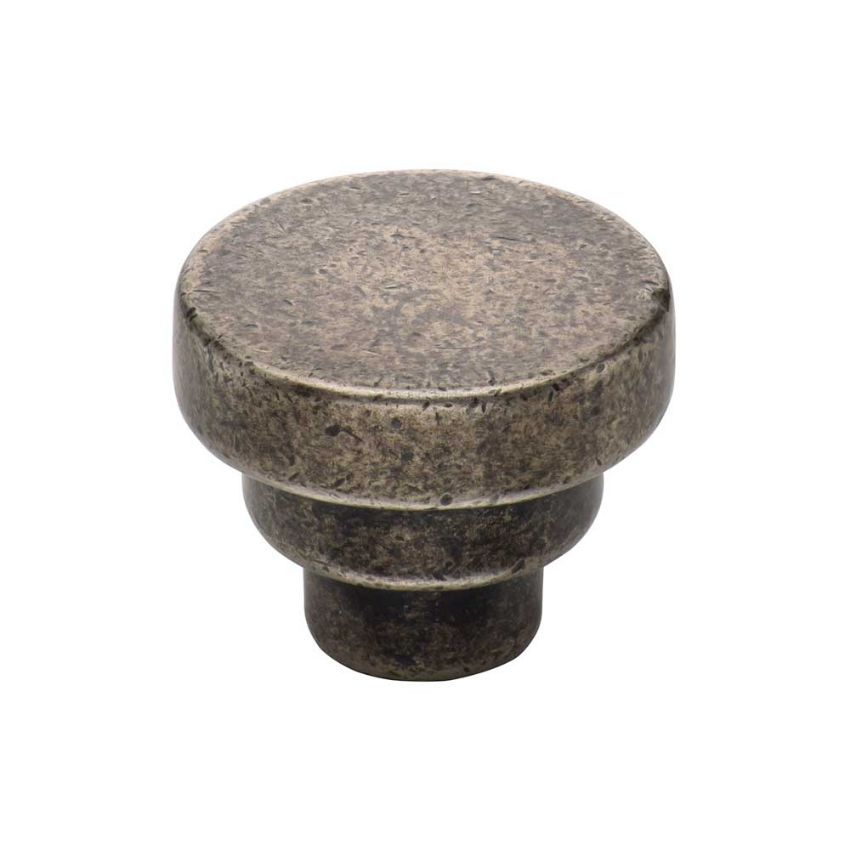 Picture of Rustic Pewter Round Stepped Cabinet Knob - RPW3624