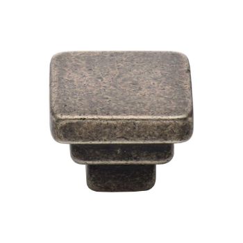 Picture of Rustic Pewter Square Stepped Cabinet Knob - RPW3672