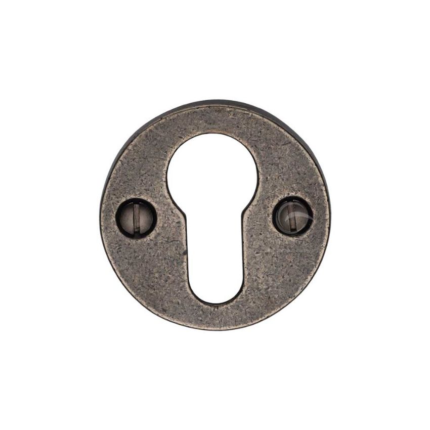 Picture of Rustic Pewter Euro Profile Cylinder Escutcheon - RPW556