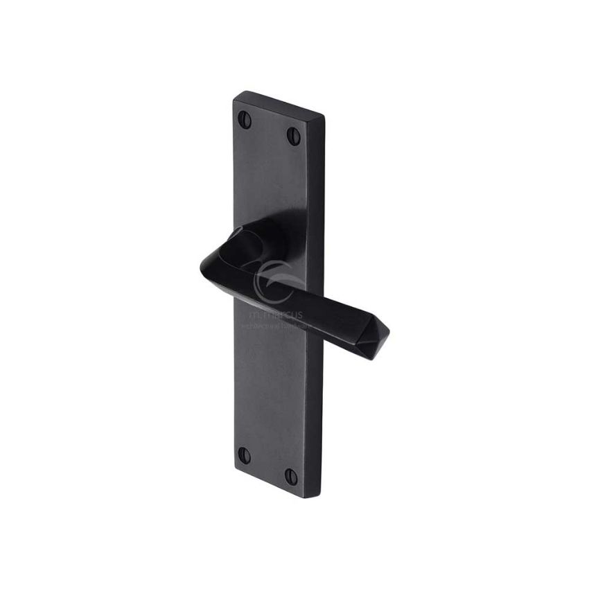 Picture of Rustic Bronze Latch Door Handle on Plate Bridgnorth Design- RDB2510