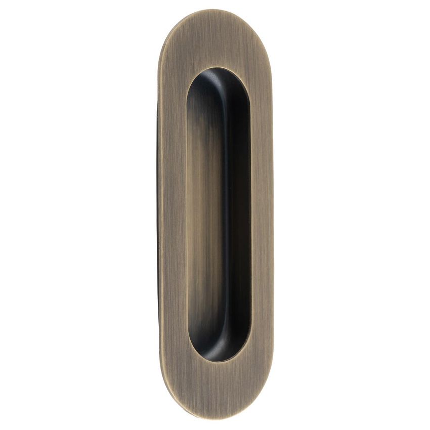 Picture of Oval Flush Pull In Antique Brass - FPH1001AB