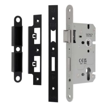 Picture of Easi-T Din Euro Profile Sashlock In Matt Black- DLS7260EPMB