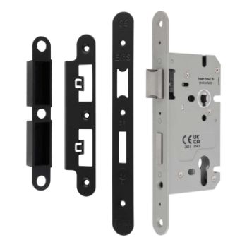 Picture of Easi-T Din Euro Profile Sashlock In Matt Black- DLS7260EPMB
