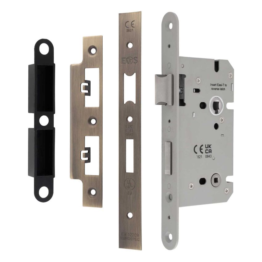 Picture of Easi-T Din Bathroom Lock in Antique Brass- DLS7860WCAB