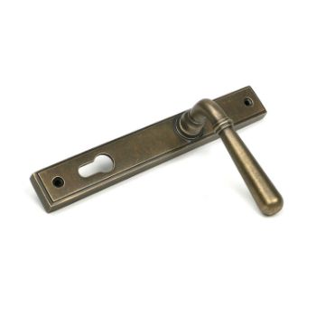 Picture of Burnished Brass Newbury Slimline Sprung Lever Espag. Lock Set- 52285
