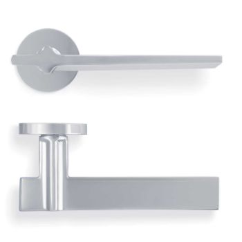 Picture of Valli Yabu Pushelberg Lever on Round Rosette - Polished Chrome PVD - H378PCPVD