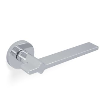 Picture of Valli Yabu Pushelberg Lever on Round Rosette - Polished Chrome PVD - H378PCPVD