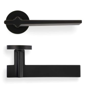 Picture of Valli Yabu Pushelberg Lever on Round Rosette - Matt Black PVD - H378MBPVD