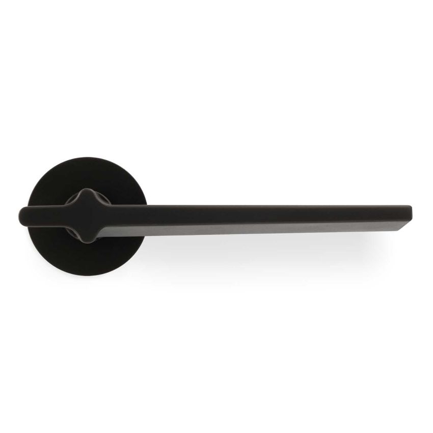 Picture of Valli Yabu Pushelberg Lever on Round Rosette - Matt Black PVD - H378MBPVD