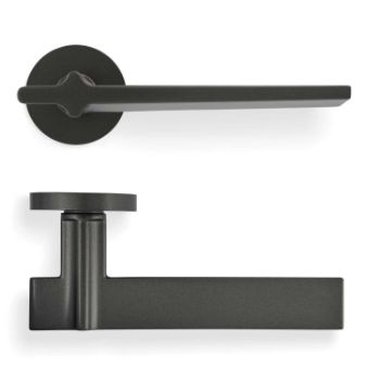 Picture of Valli Yabu Pushelberg Lever on Round Rosette - Anthracite - H378ANT