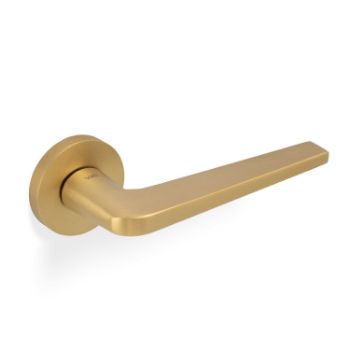 Picture of Valli David Chipperfield Lever on Round Rosette - Satin Brass PVD - H348SBPVD