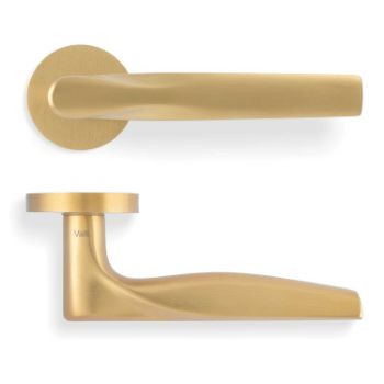 Picture of Valli SOM New York Lever on Round Rosette - Satin Brass PVD - H359SBPVD