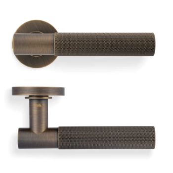 Picture of Valli Antonio Citterio Lever on Round Rosette (Zigrinato) - Antique Brass - H379AB