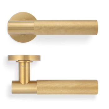Picture of Valli Antonio Citterio Lever on Round Rosette (Zigrinato) - Satin Brass PVD - H379SBPVD